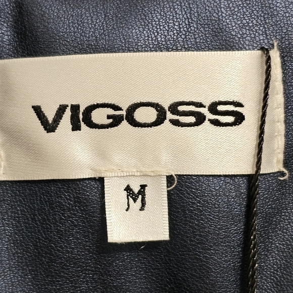 Vigoss blue faux leather jacket size medium - Picture 7 of 10